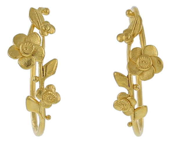 LARGE FLOWER HOOPS