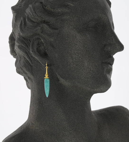 LONG POINTED DROPS / AMAZONITE