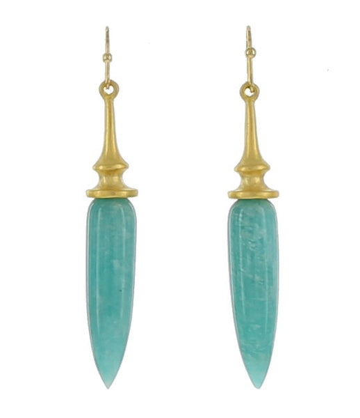 LONG POINTED DROPS / AMAZONITE