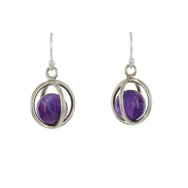 LARGE CAGES / STERLING WITH AMETHYST