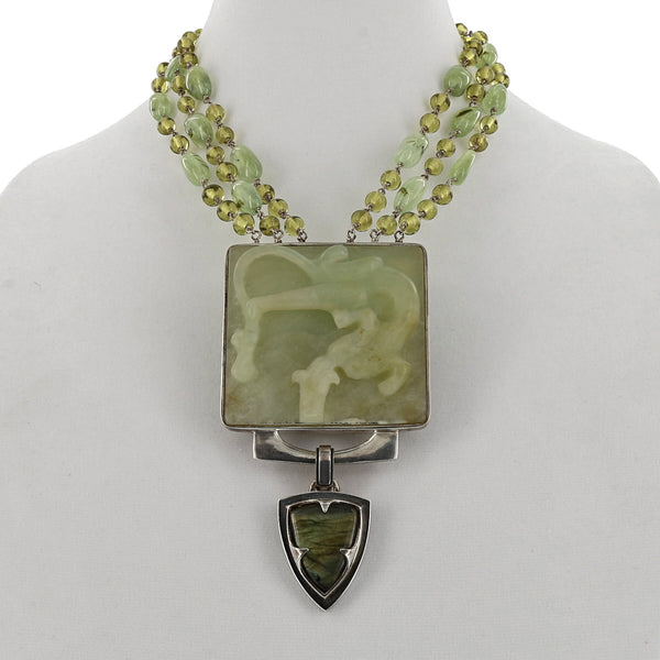 ONE OF A KIND JADE DRAGON NECKLACE