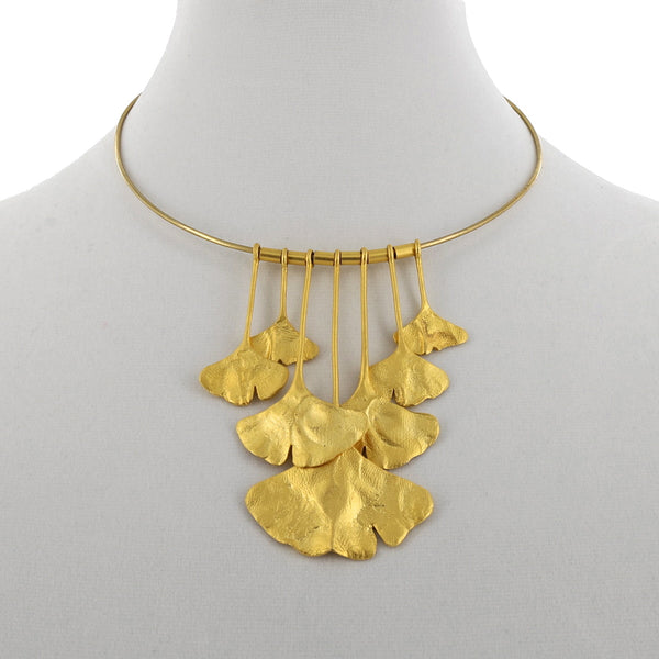 GINGKO CASCADE NECK RING