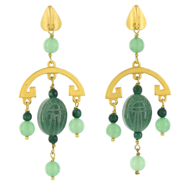 SCARAB CHANDELIERS / GREEN AVENTURINE