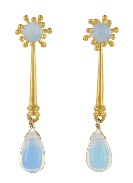 SPLASH STUD WITH REMOVABLE DROP / GOLD / OPALITE