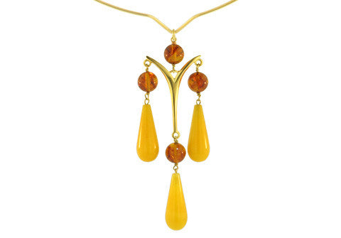 POMPADOUR NECK RING / YELLOW JADE