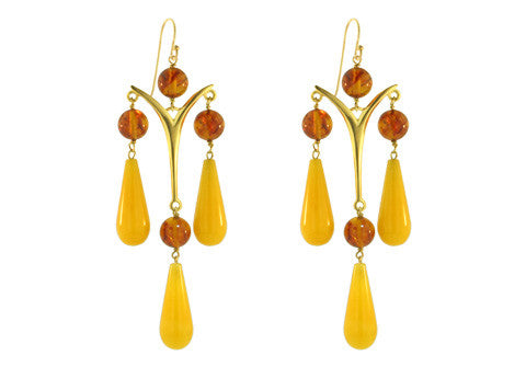 LARGE POMPADOUR FRENCH WIRES / YELLOW JADE