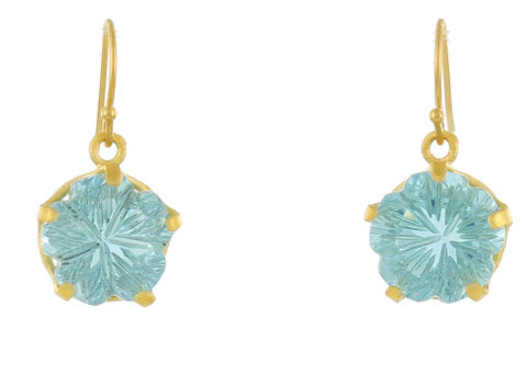 Faceted Quartz Flowers / Aqua