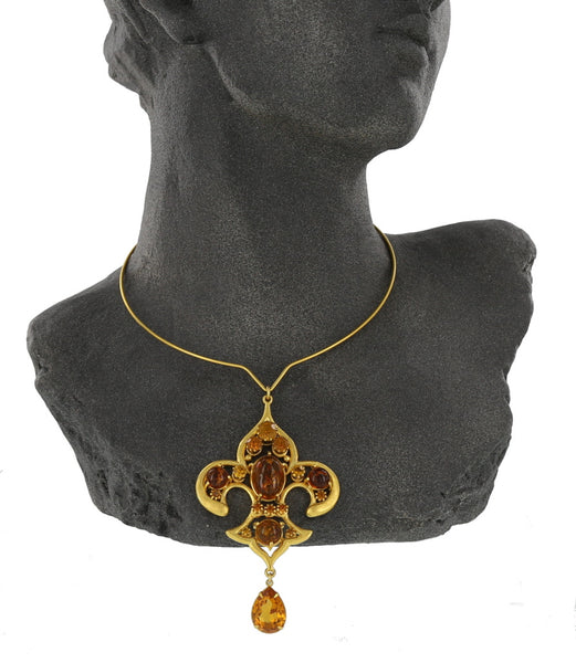 VERSAILLES NECK  RING / AMBER